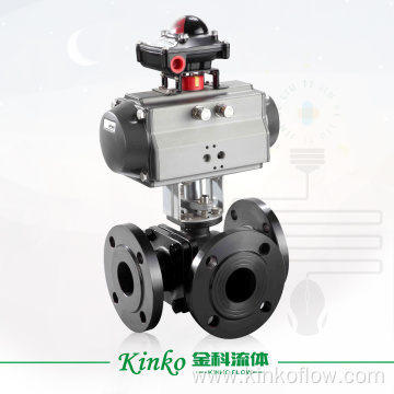 Wcb/Stainless Steel Pneumatic Flange Ball Valve